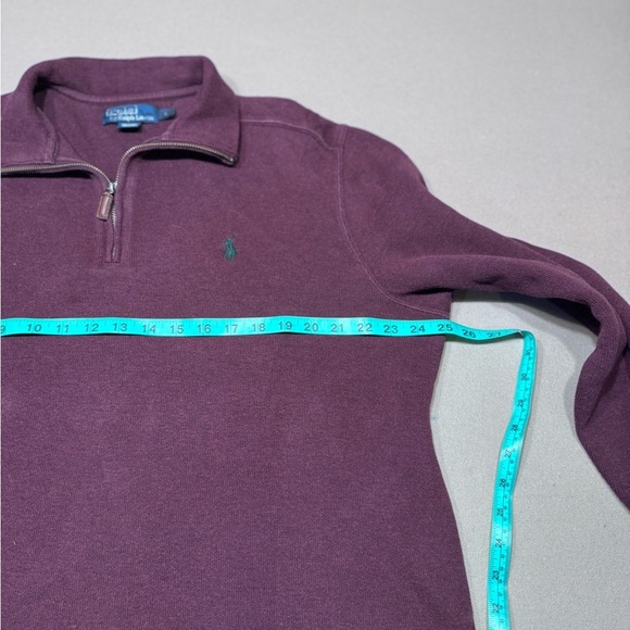 Ralph Lauren Purple 1/4 Zip Sweater - Picture 5 of 6